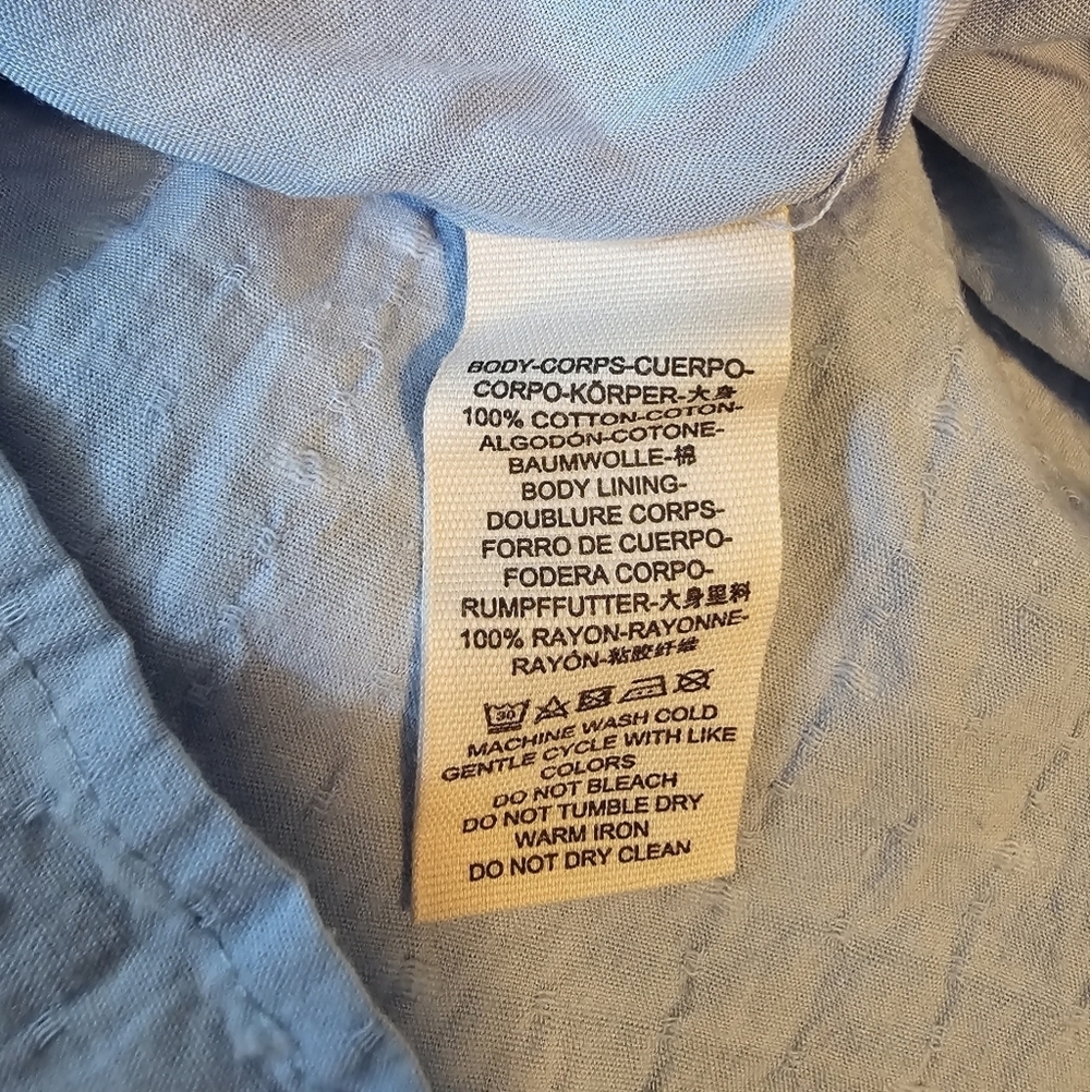 Girl & The Sun Kelsia Mini Dress in Light Blue, Size Small NWOT - Picture 9 of 10